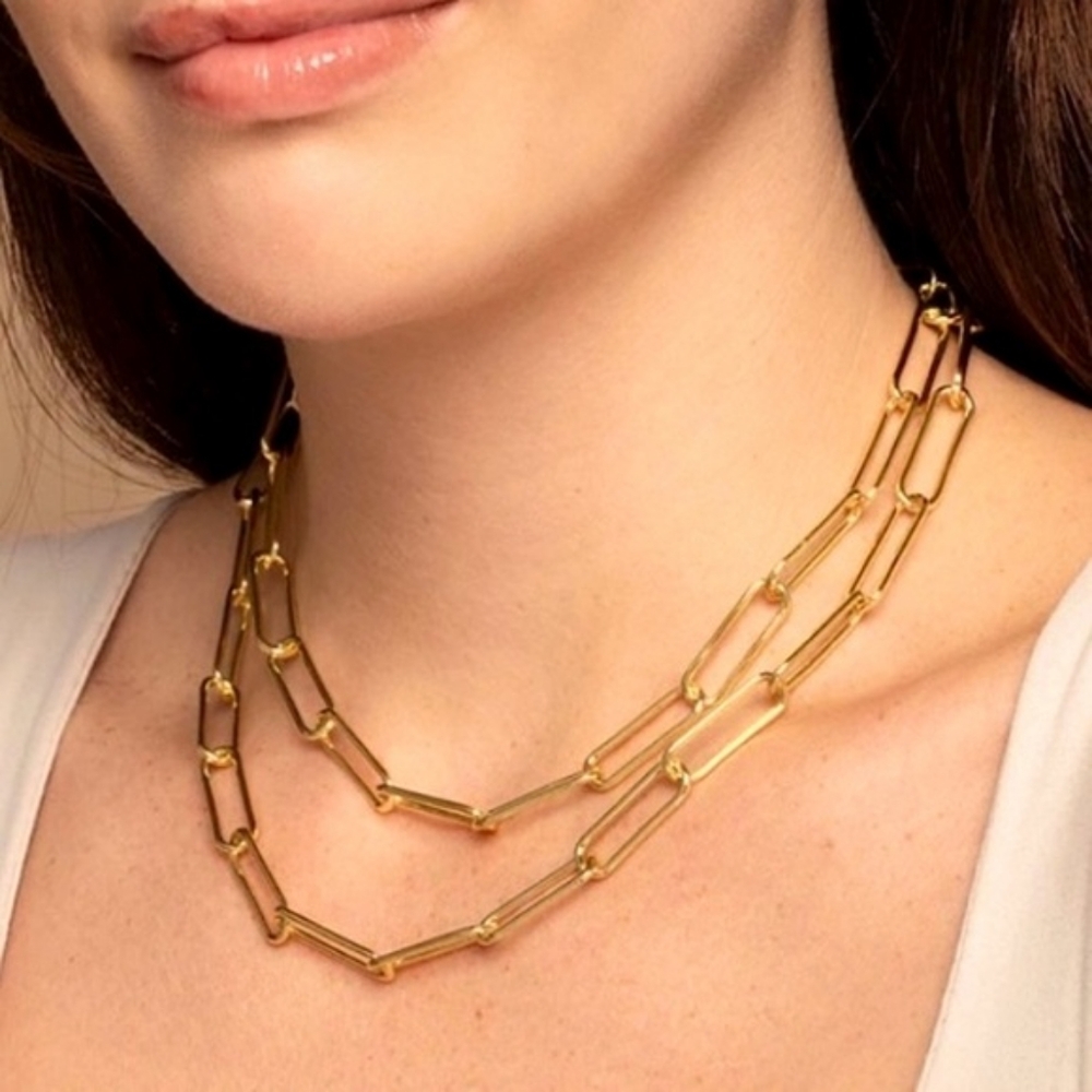 NWT Uncommon James Boss Mode Necklace Gold w/Dust Bag *Sold Out*